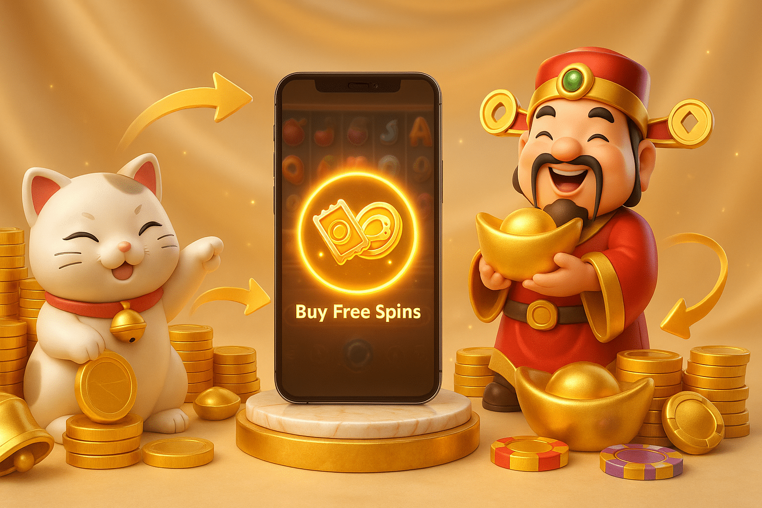 ภาพประกอบวิธีซื้อฟรีสปินเริ่ม 10 บาทสำหรับ PragmaticPlay ซื้อฟรีสปิน ตามขั้นตอนอย่างย่อ